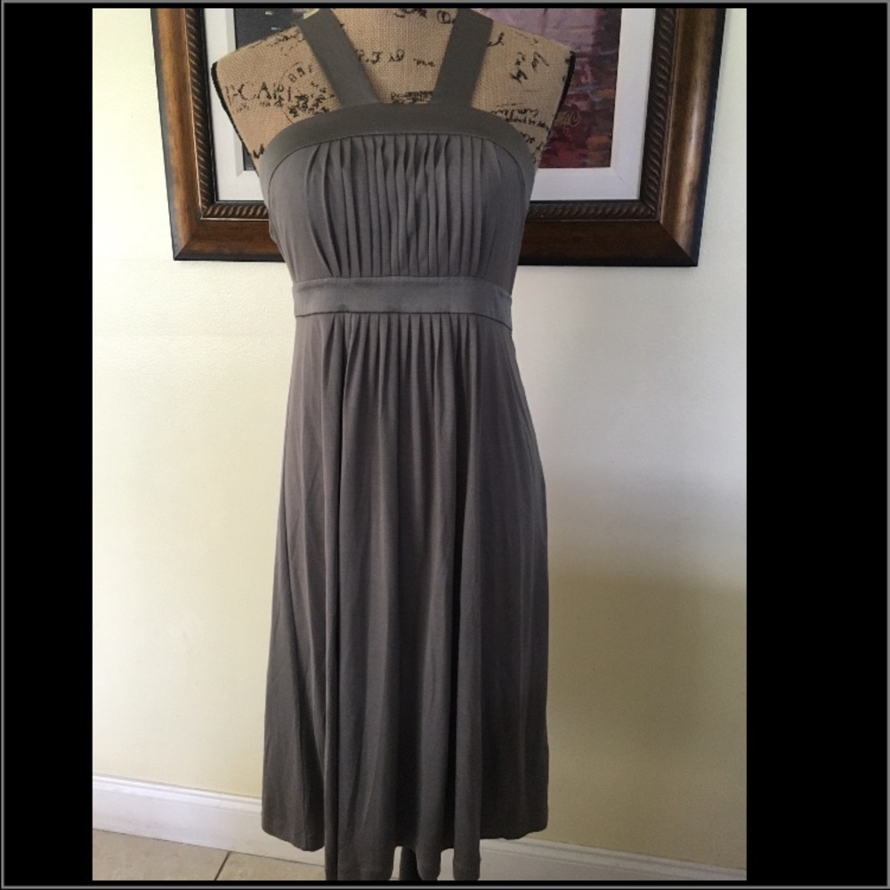 Banana Republic Silk Gray/Green Dress